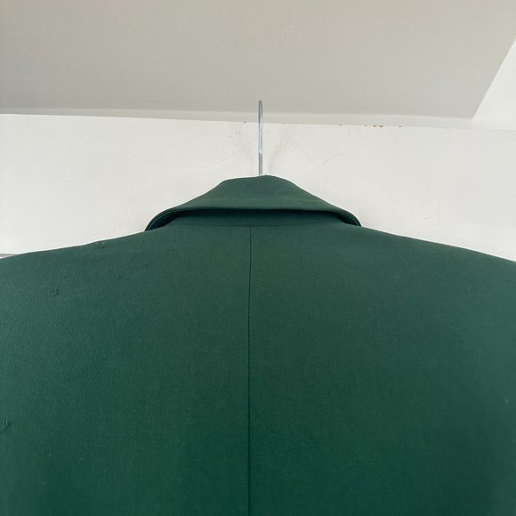 Cinq à Sept Cheyenne Blazer Jacket Rhinestone Fringe Dark Emerald Womens Sz 4 - Picture 13 of 13